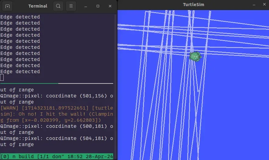 Turtlesim with the turtle’s path
